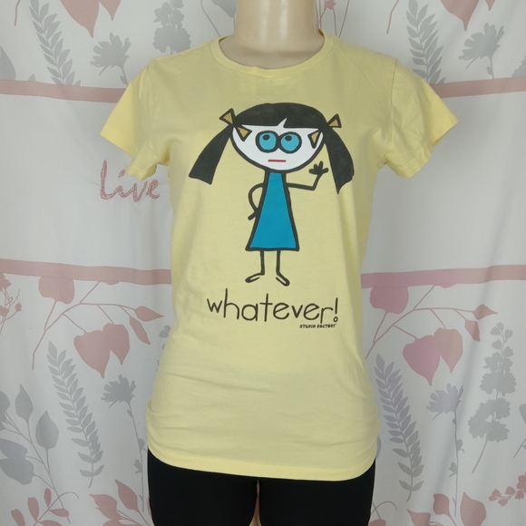 Stupid Factory tshirt Yellow Size Large - Picture 1 of 6